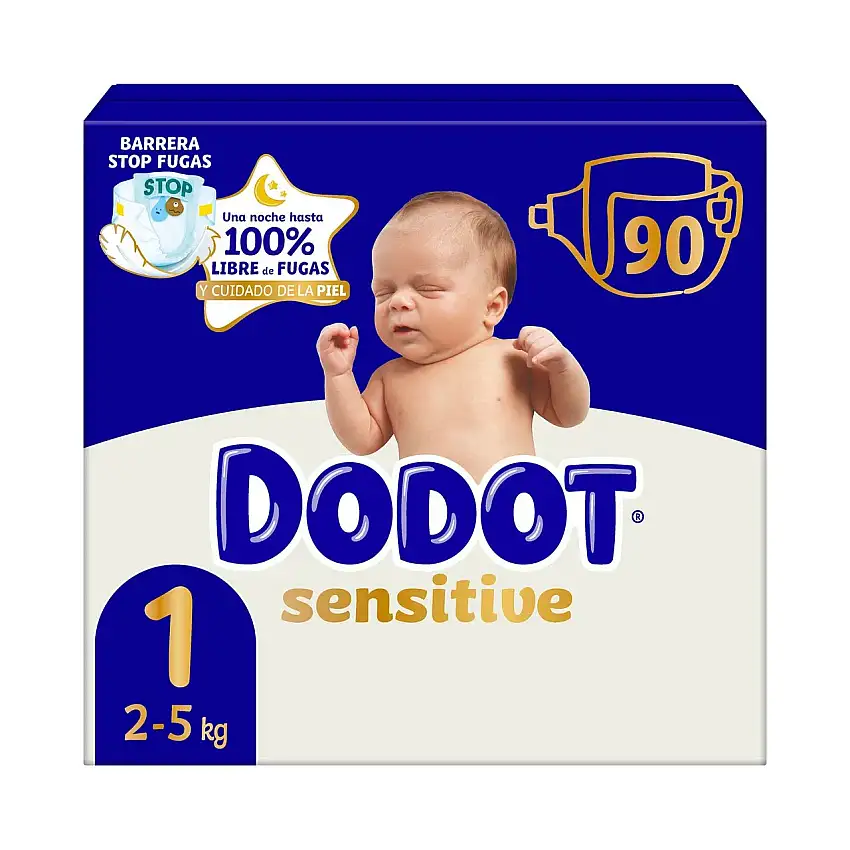 Dodot Sensitive Pañal Infantil Talla 1 90 uds