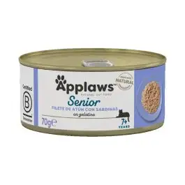 Applaws Lata Atún y Salmón Senior 70g, Pack 24 uds