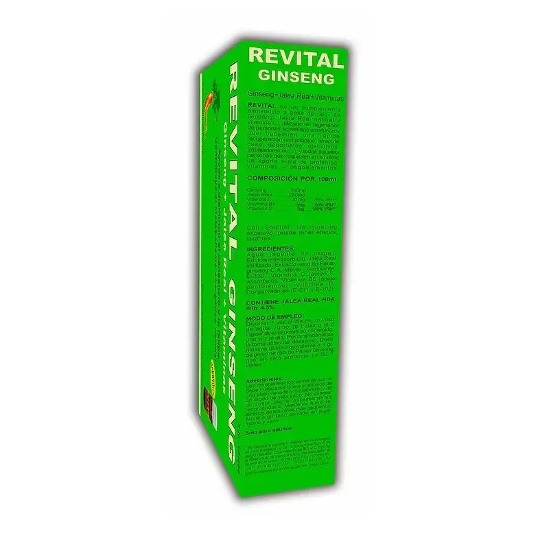 REVITAL Ginseng + Jalea Real + Vitaminas 20 Viales