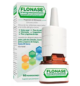 FLONASE 50 MCG/PULSACION NEBULIZADOR NASAL 60 DOSIS