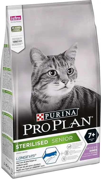 Purina Pro Plan Feline Adult Sterilised +7 Pavo Alimento Seco 1,5Kg