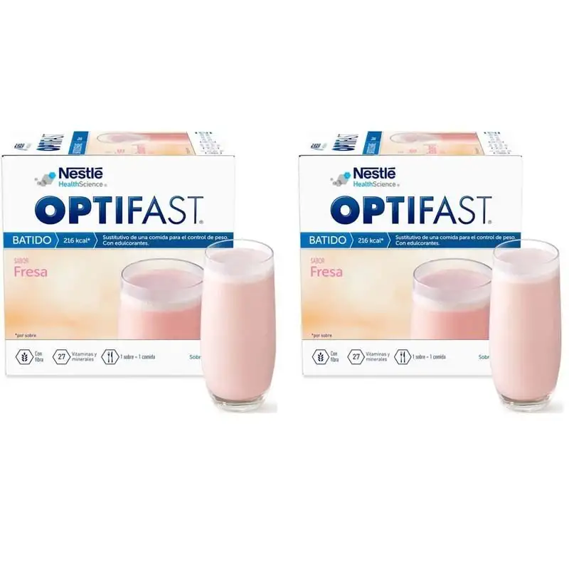 OPTIFAST DUPLO Batido Fresa 2x12 Sobres de Nestlé