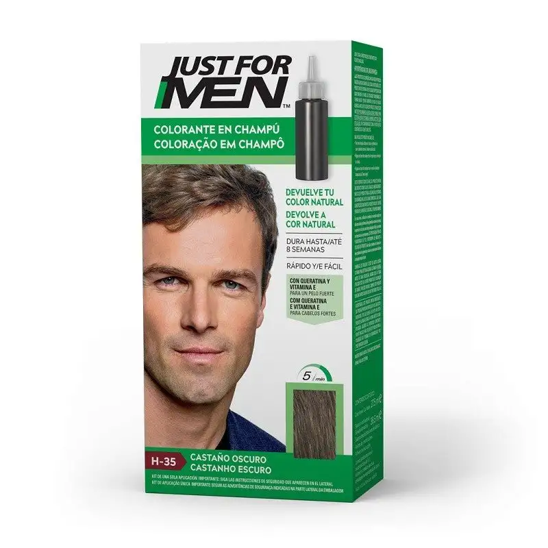JUST FOR MEN Colorante en Champú Castaño Oscuro H-35 (30ml)