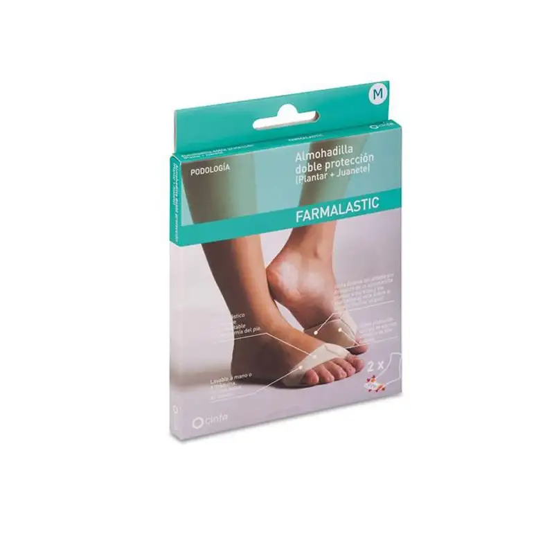 FARMALASTIC Almohadilla Doble Protección Talla Mediana 2 Unidades