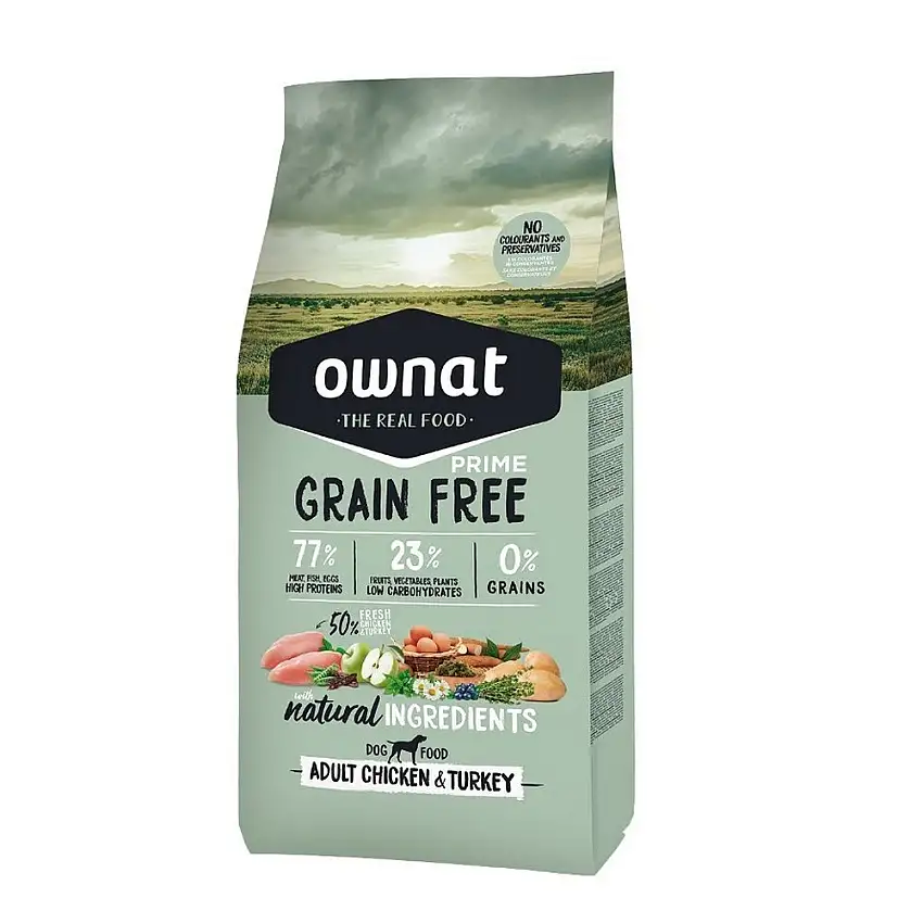 Ownat Grain Free Canine Prime Adult Pollo Pavo Pienso 3Kg