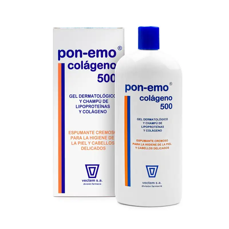 Vectem Pon-Emo Colágeno Gel-Champú Piel y Cabellos Delicados 500ml