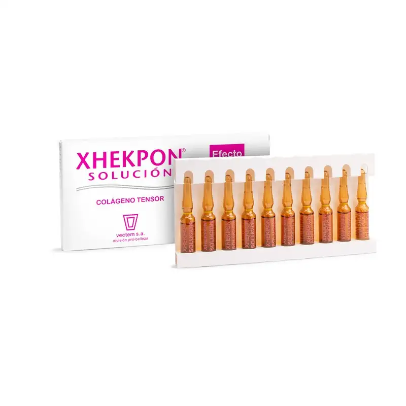 XHEKPON Solución Colágeno Tensor Efecto Flash 10 Ampollas