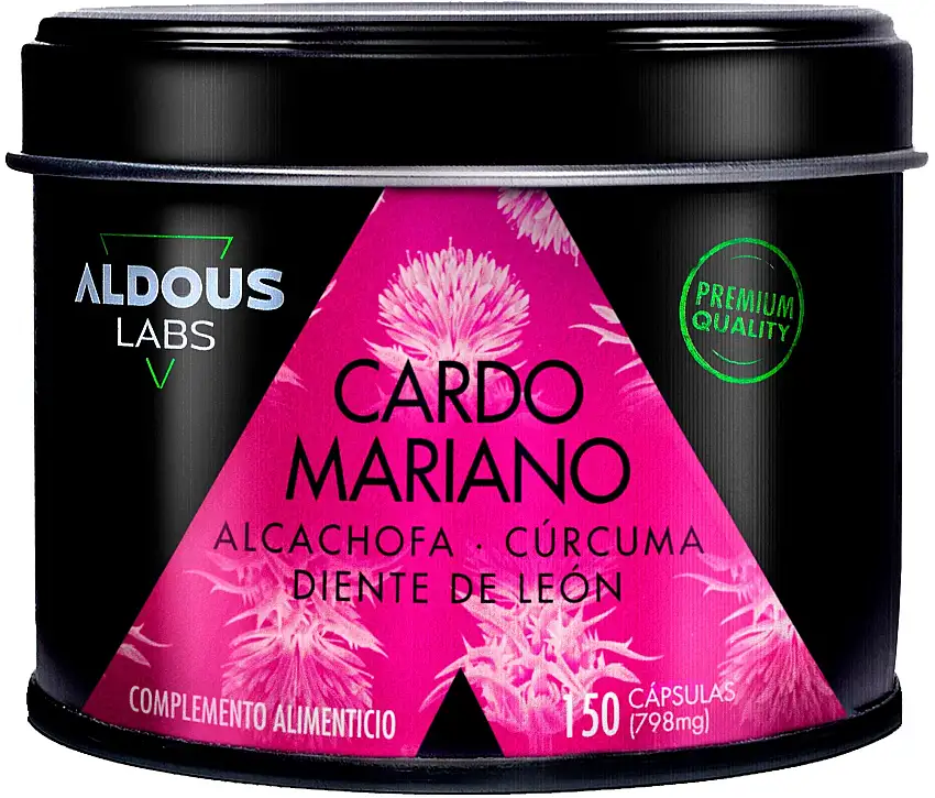 Aldous Cardo Mariano con Cúrcuma, Alcachofa, Diente de León y Desmodium 150 Cápsulas