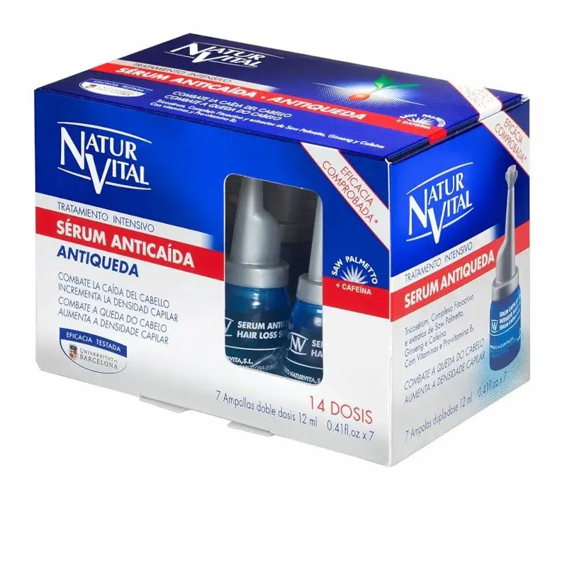 Natur Vital Serum Anticaída Tratamiento Intensivo 7 Ampollas X 12 ml