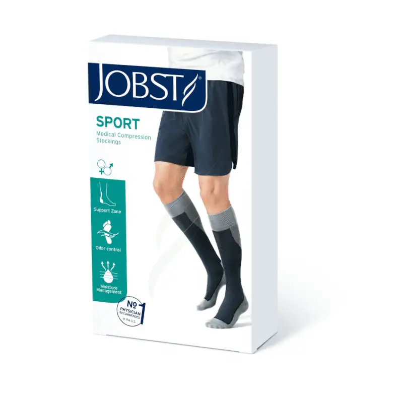 JOBSTSPORT Calcetines Negro/Gris Talla S 15-20 mmHg 1 par