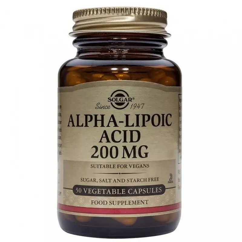 Solgar Ácido Alfa-Lipoico 200 mg 50 Cápsulas
