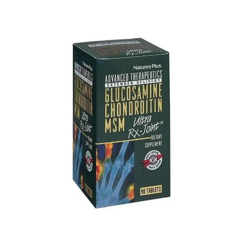 Natures Plus Glucosamina + Condroitina + MSM Ultra Rx-Joint 90 Comprimidos