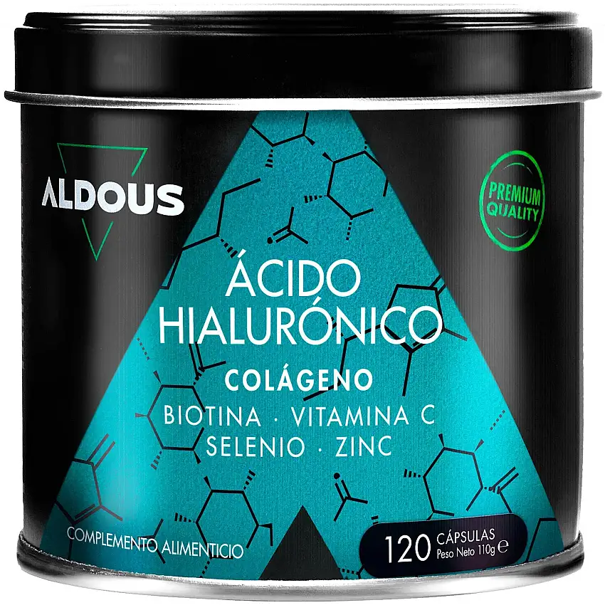 Aldous Ácido Hialurónico Colágeno, Biotina, Vitaminas y Minerales 120 cápsulas