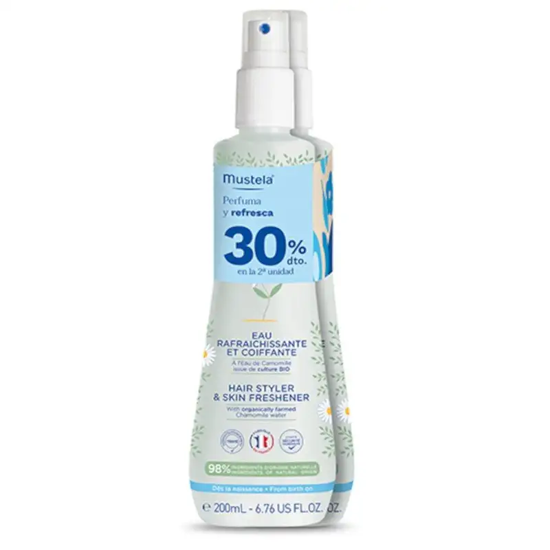 MUSTELA Duplo Agua Refrescante Para Peinar 30% Dto 2ª Unidad 2x200ml