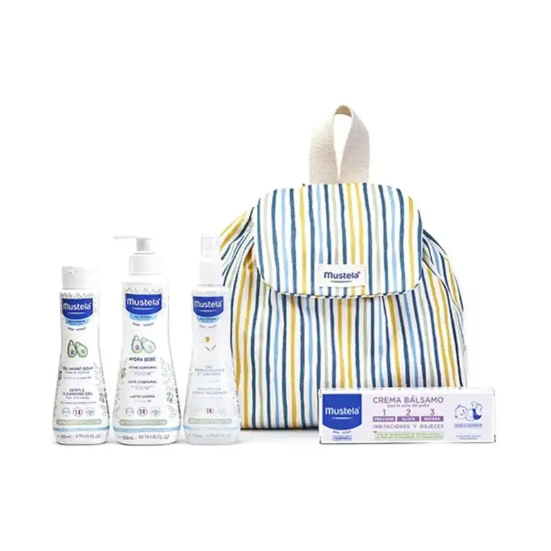 MUSTELA Mochila Littlemoments Rayas