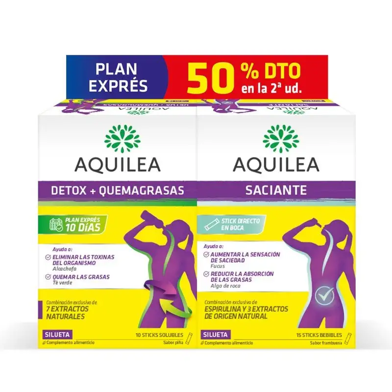 AQUILEA Detox + Aquilea Saciante 50% Dcto