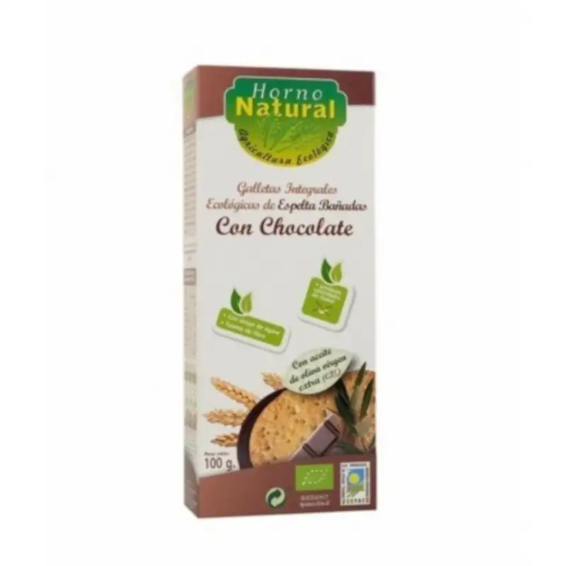 Horno Natural Galletas Integrales Ecológicas de Espelta y Chocolate 100 g