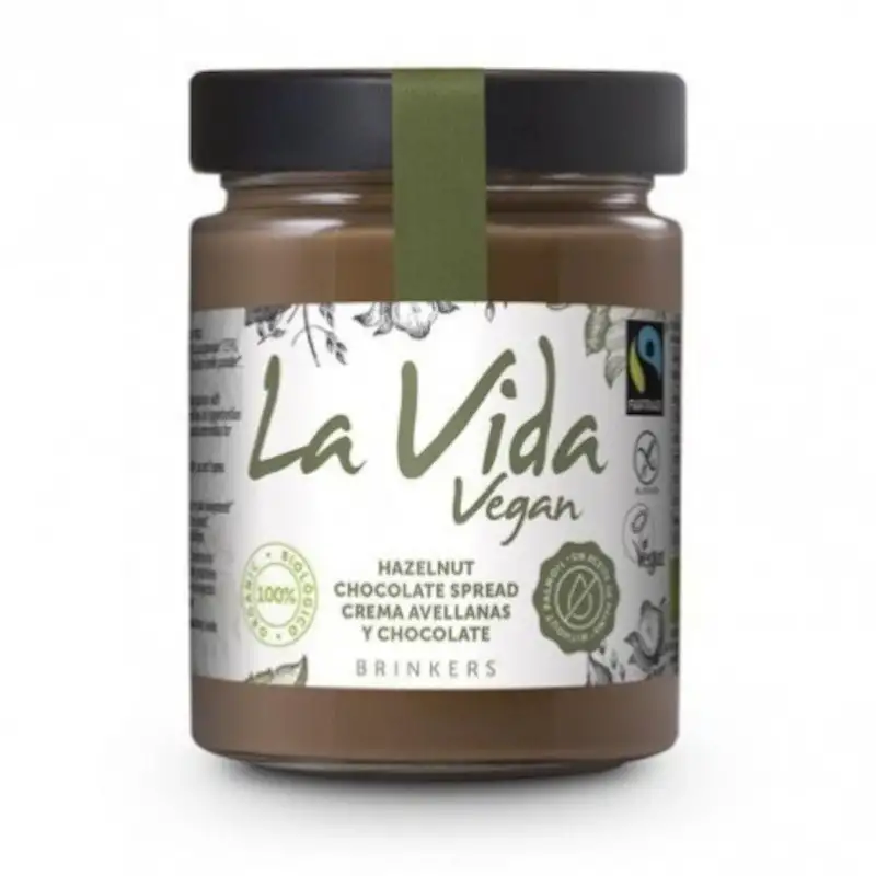 La Vida Vegan Crema de Chocolate y Avellana Vegana 270 g