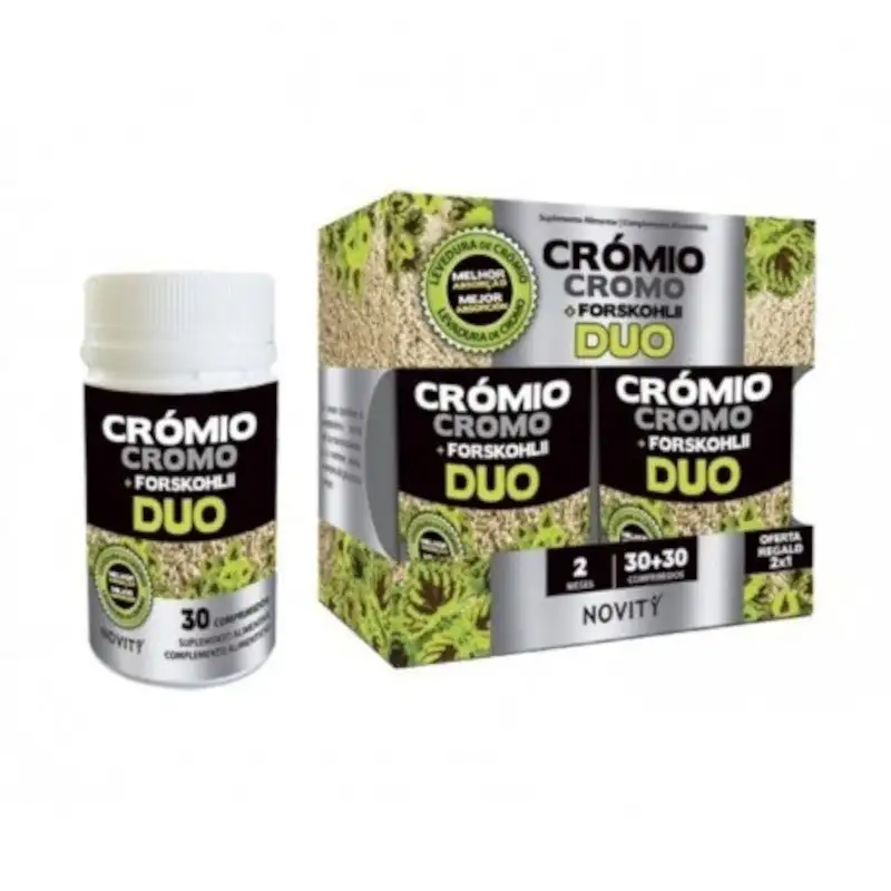 Novity Cromo + Forskohlli Dúo 30+30 Comprimidos
