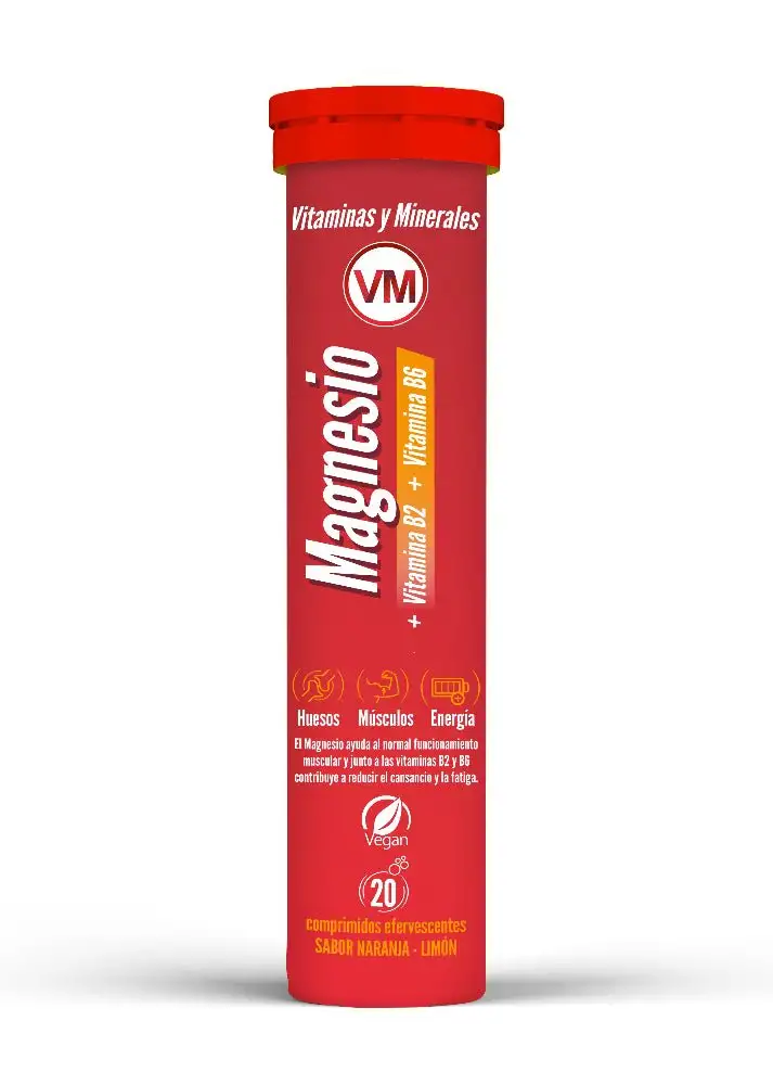 Ynsadiet Magnesio + Vitamina B2 + B6 Efervescente Limón 20 comprimidos
