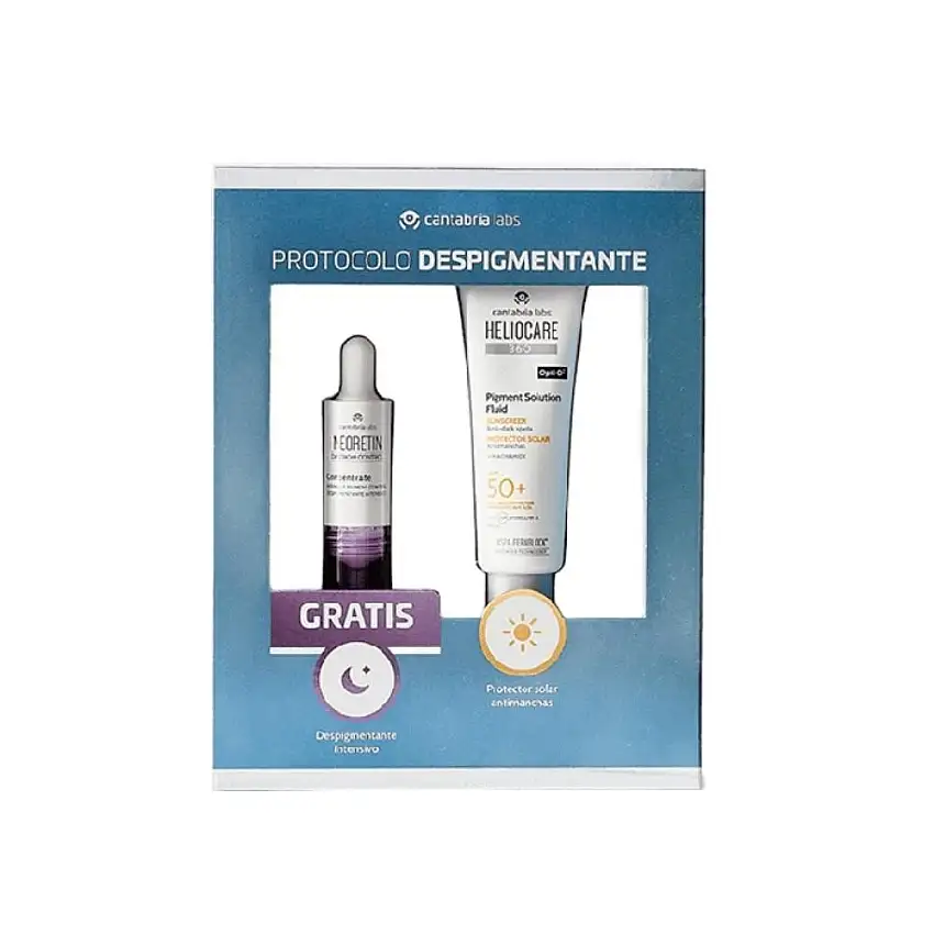 HELIOCARE Pack Despigmentante Pigment Solution Fluid 50ml+ Neoretin Discrom Sérum 15ml