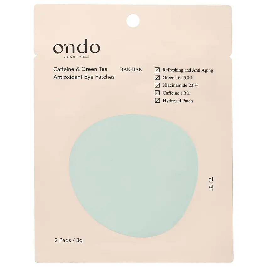 Ondo Beauty 36.5 Caffeine & Green Tea Antioxidant Eye Patches 2 uds