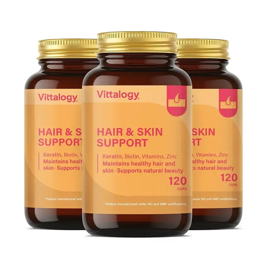Vittalogy Hair & Skin Support 3x120 Cápsulas【PACK AHORRO】