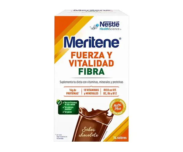 MERITENE Fibra Sabor Chocolate 14 Sobres.