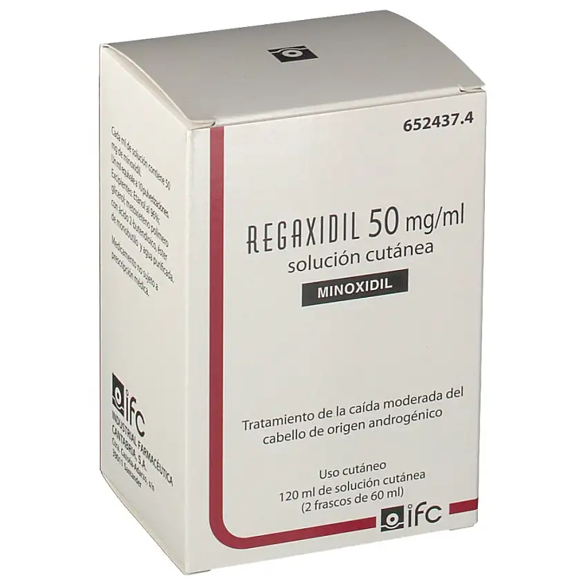 REGAXIDIL Solución Cutánea Minoxidil 50mg/ml 2x60ml (120ml)