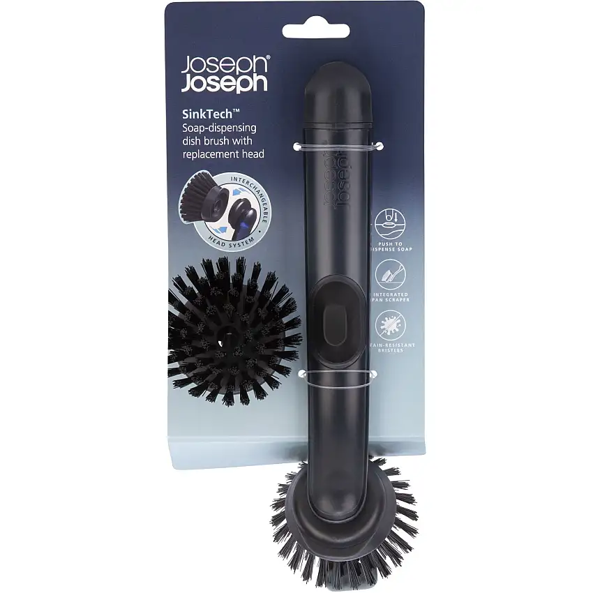 Joseph Joseph SinkTech Cepillo para lavar platos con dispensador de jabón - Gris