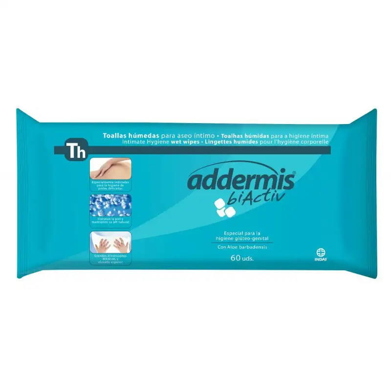 Addermis toallitas humedas para adulto 60uds