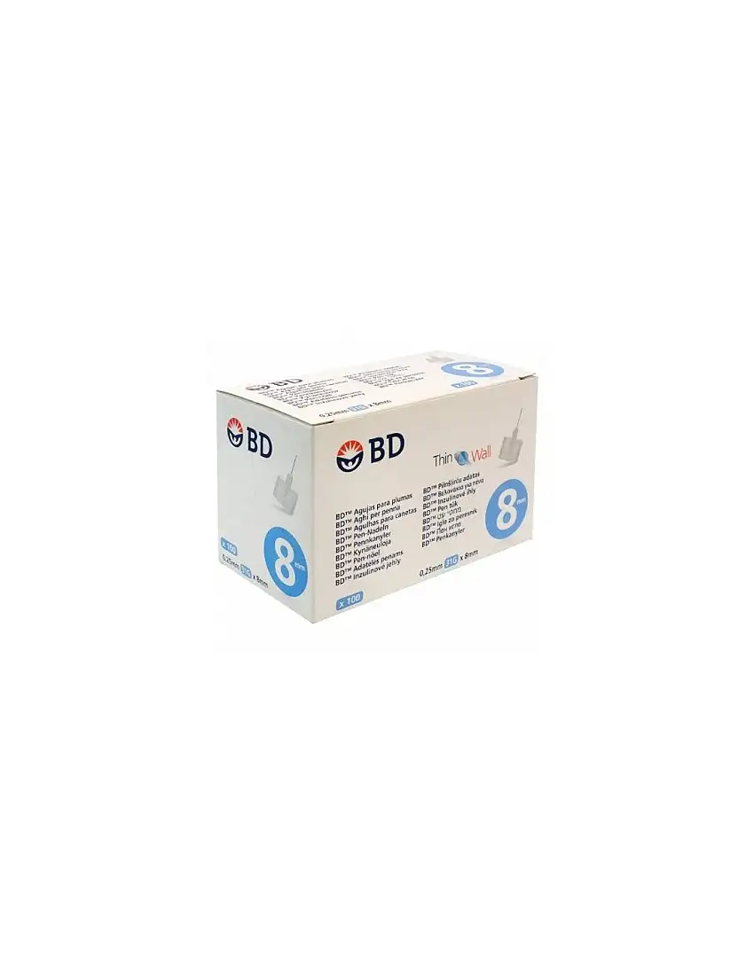 Aguja Para Plumas Esteril Bd 31 G 0.25 Mm X 8 M