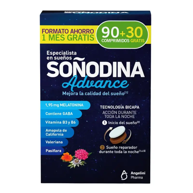 Angelini natura soñodina melatonina bicapa 90 + 30