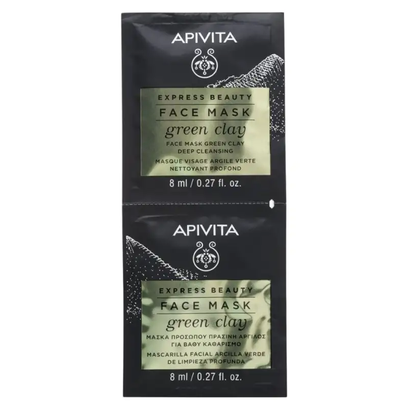 Apivita express beauty mascarilla arcilla verde 2x8ml