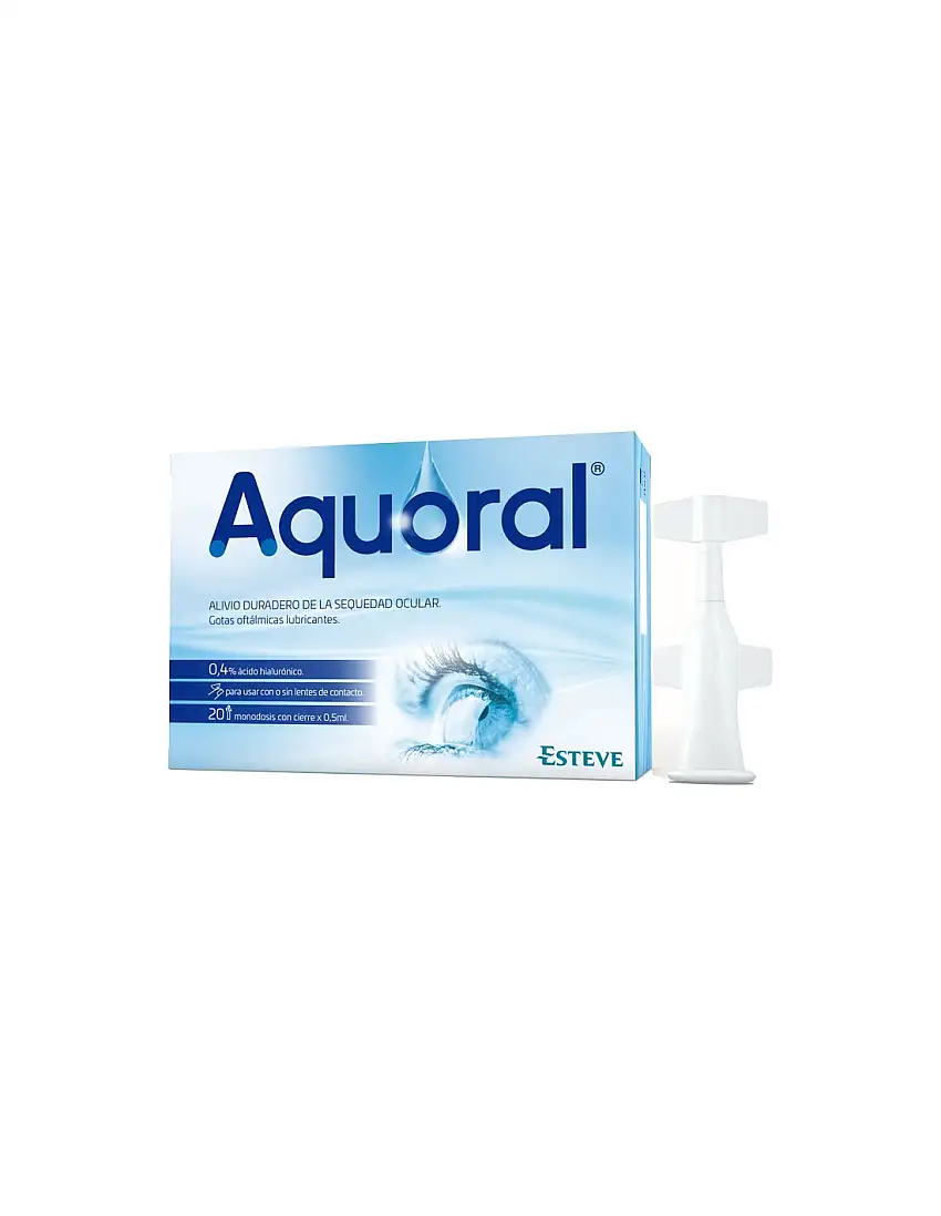 Aquoral Gotas Oftalmicas Lubricantes 20 Monodosis
