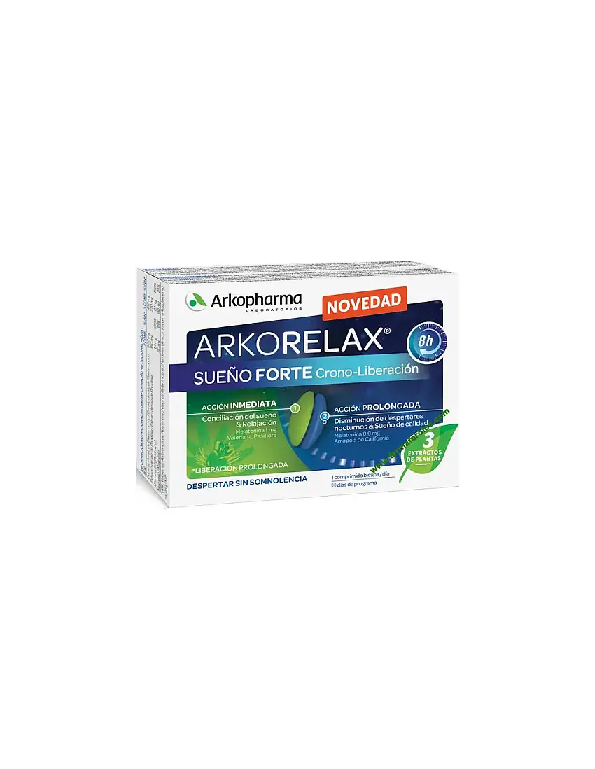 Arkorelax Sueño Cronoliberacion 30 Comprimidos