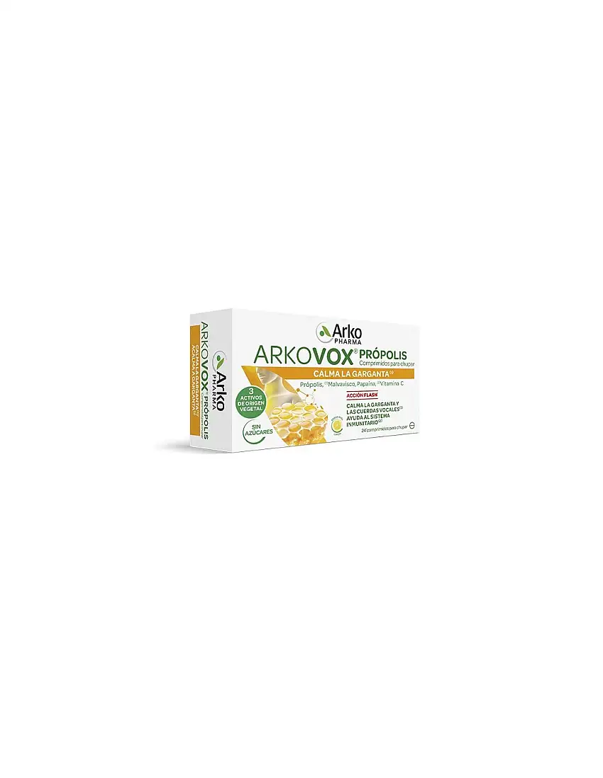 Arkovox Própolis + Vitamina C 24 Comprimidos sabor miel y limón