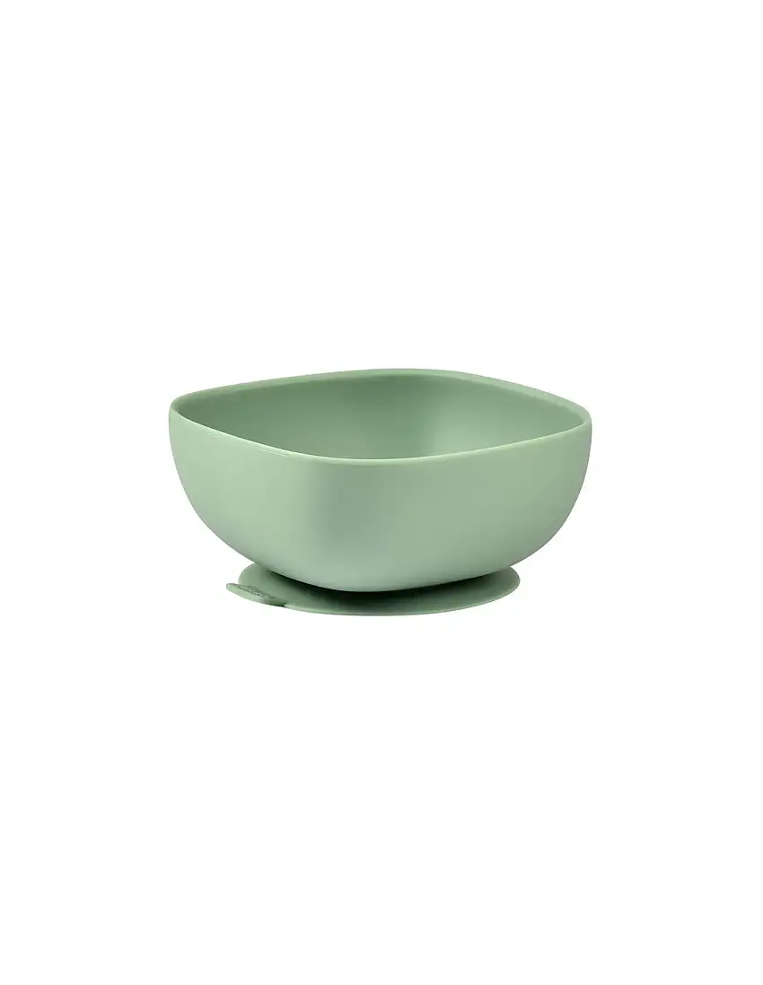 Béaba bol de silicona con ventosa verde +4M
