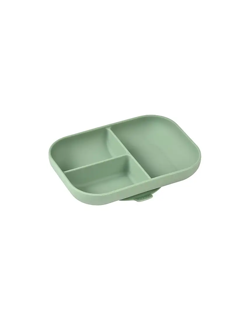 Béaba plato dividido silicona verde +4M