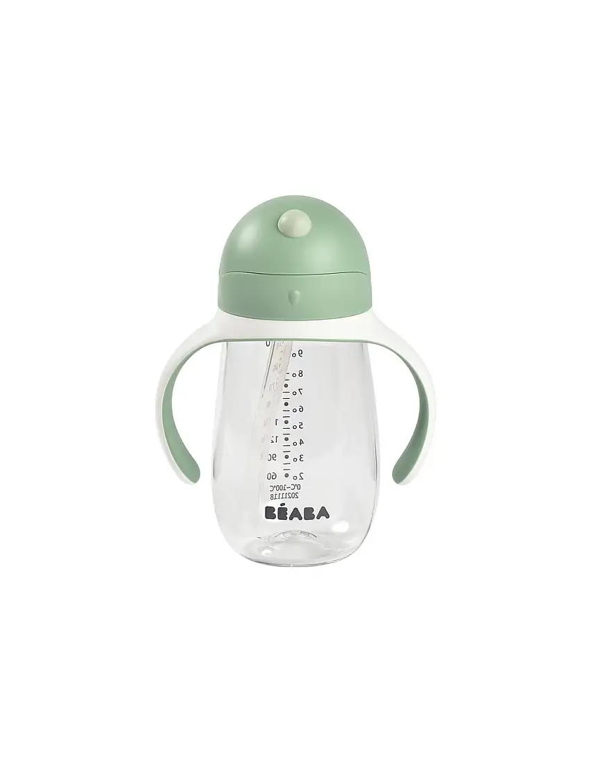 Béaba taza con pajita verde 300ml +8M