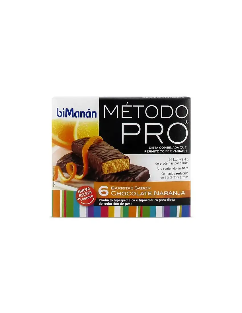 Bimanan Pro Barrita Chocolate Naranja 6 Barritas