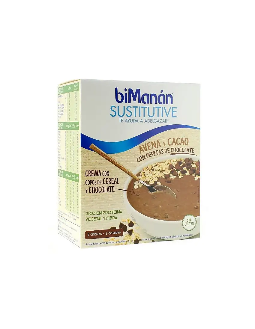 Bimanan Sustitutive Crema Avena y Cacao con Pepitas de Chocolate