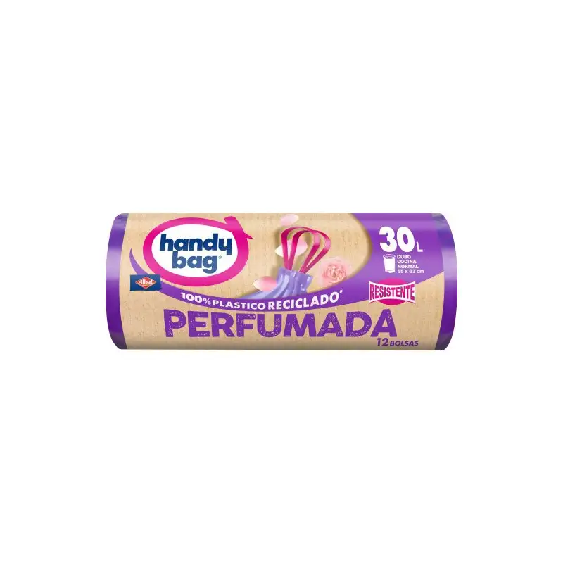 Bolsa de Basura Perfumada Lila 30 Litros (12 Ud.)