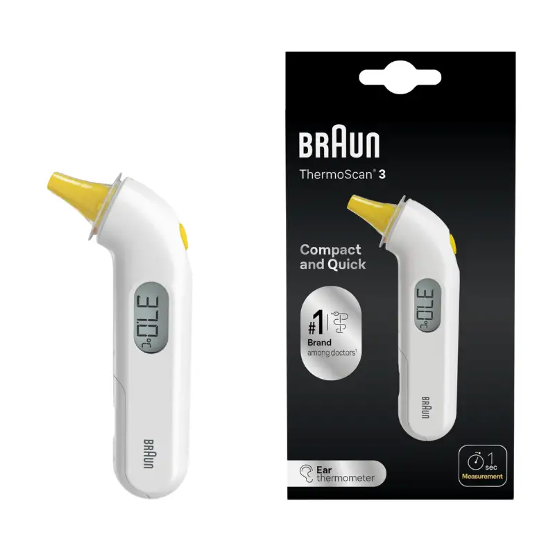 Braun thermoscan 3 termómetro infrarrojos de oído IRT3030