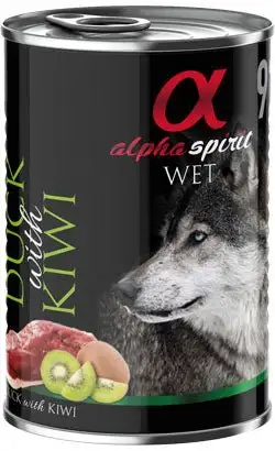 Alpha Spirit Canine Pato C/Manzana Verde Comida Húmeda 6x400g