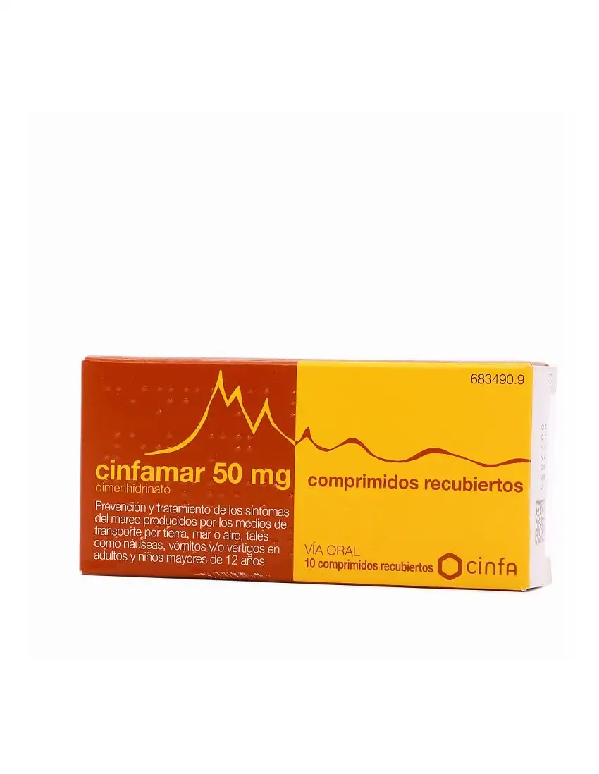 Cinfamar 50 Mg 10 Comprimidos Recubiertos