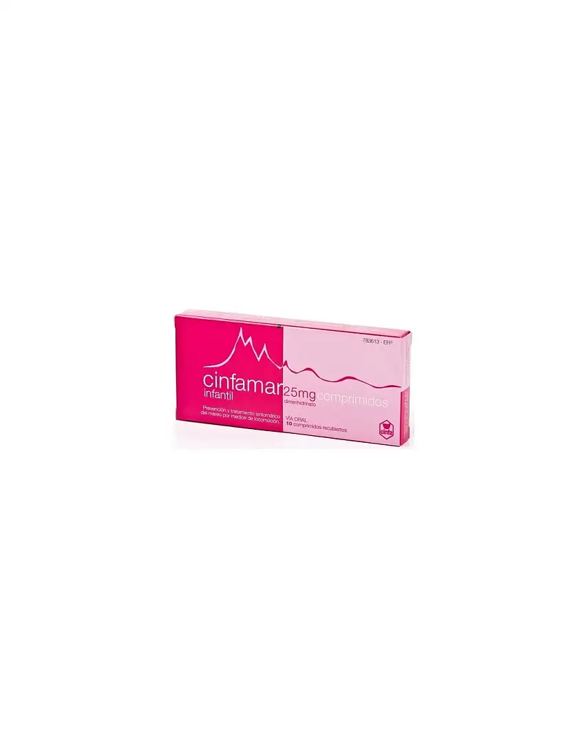 Cinfamar Infantil 25 Mg 10 Comprimidos