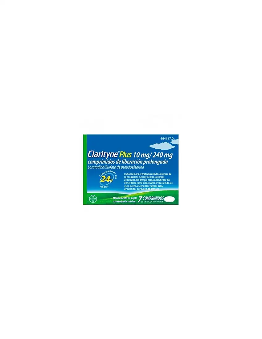 Clarityne Plus 10/240 Mg 7 Comprimidos Liberacion Prolongada
