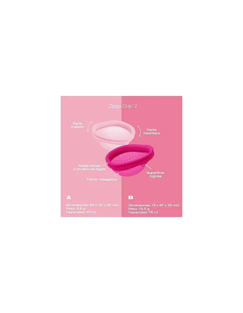 Copa Menstrual Ziggy Cup 2 Intimina 1 Unidad Talla A