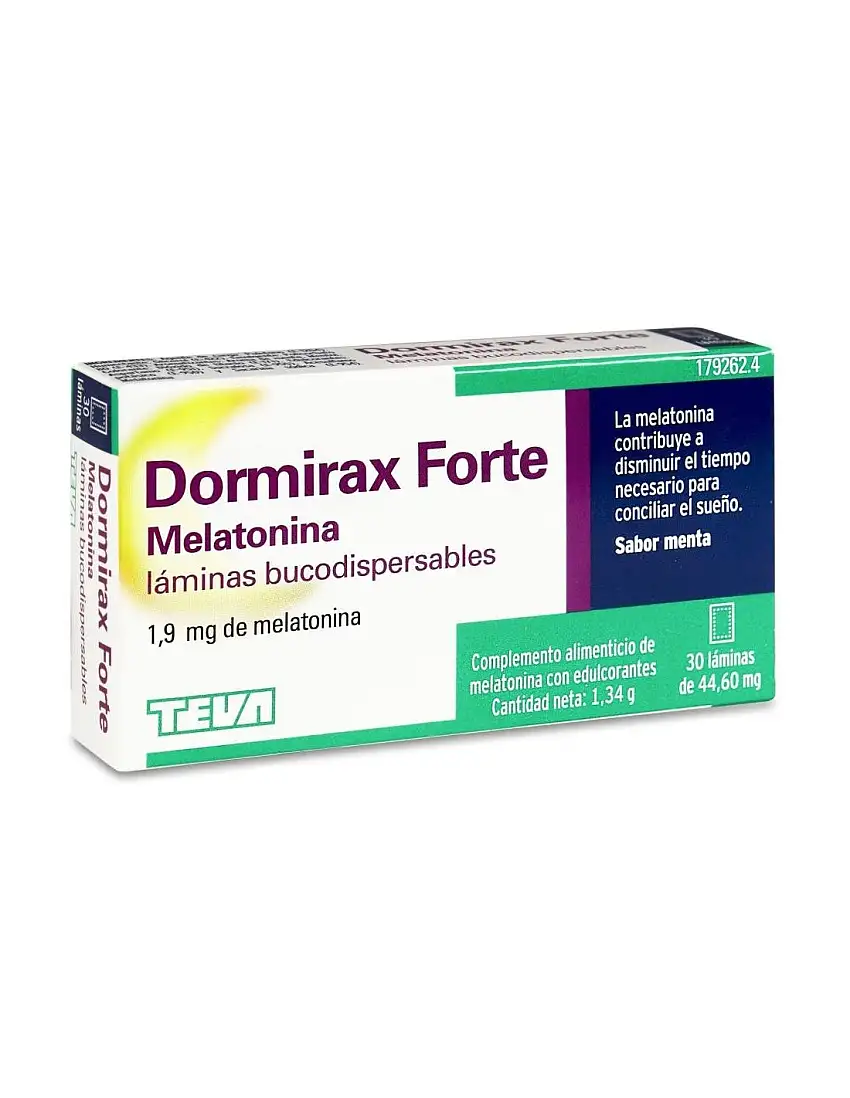 Dormirax Forte Melatonina Lamina bucodispersable 1.90 mg 30 Laminas